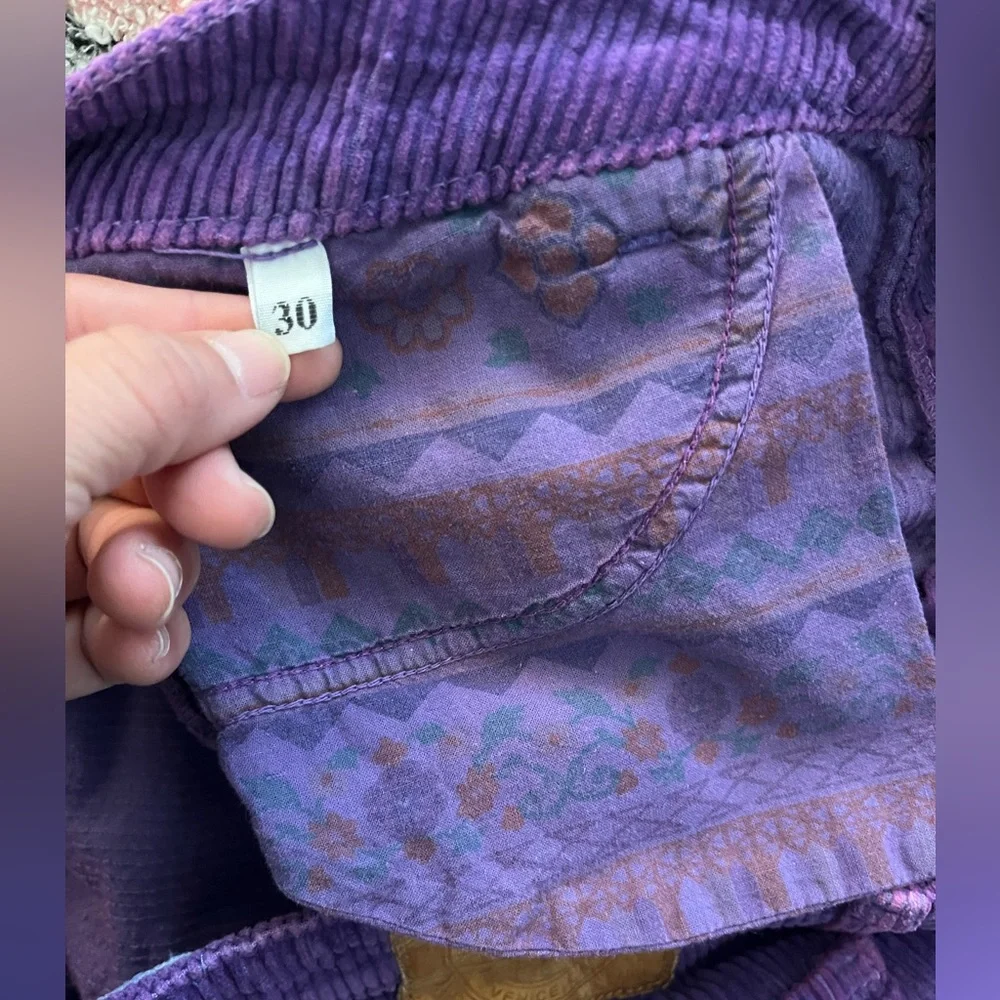 Aviator Nation Purple Corduroy Shorts - Picture 9 of 11
